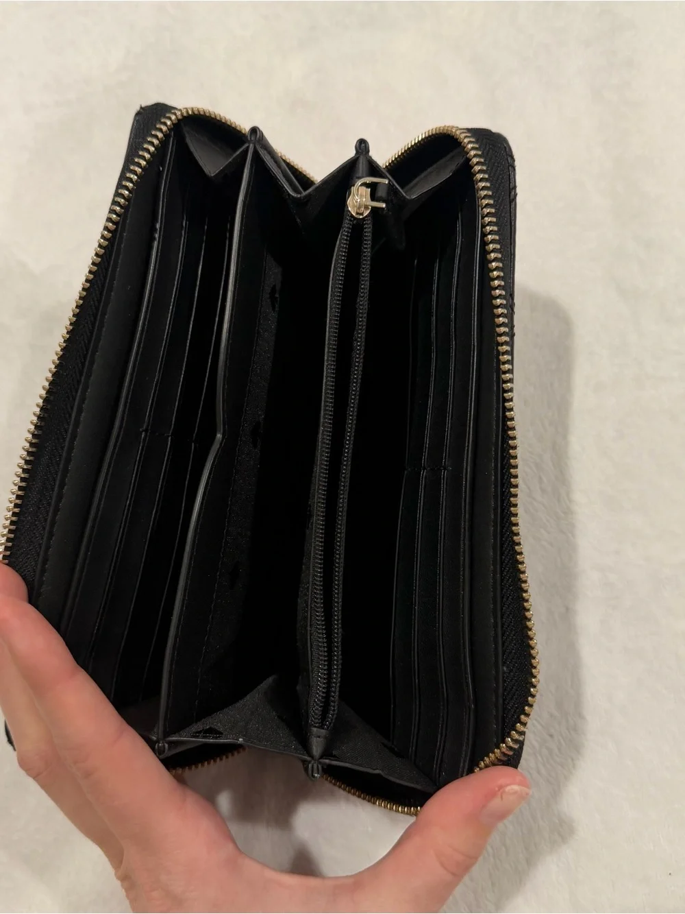 Kate Spade New York Black Leather Natalia Zip Around Continental Wallet